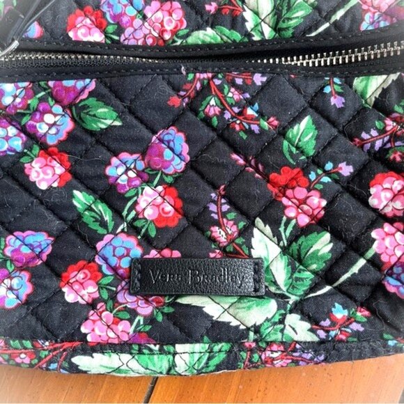 Vera Bradley Winterberry Black Floral Small Crossbody Bag - Picture 2 of 8